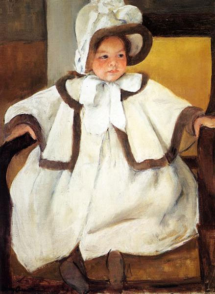 Ellen Marie Cassat In A White Coat – Mary Cassatt,  1896