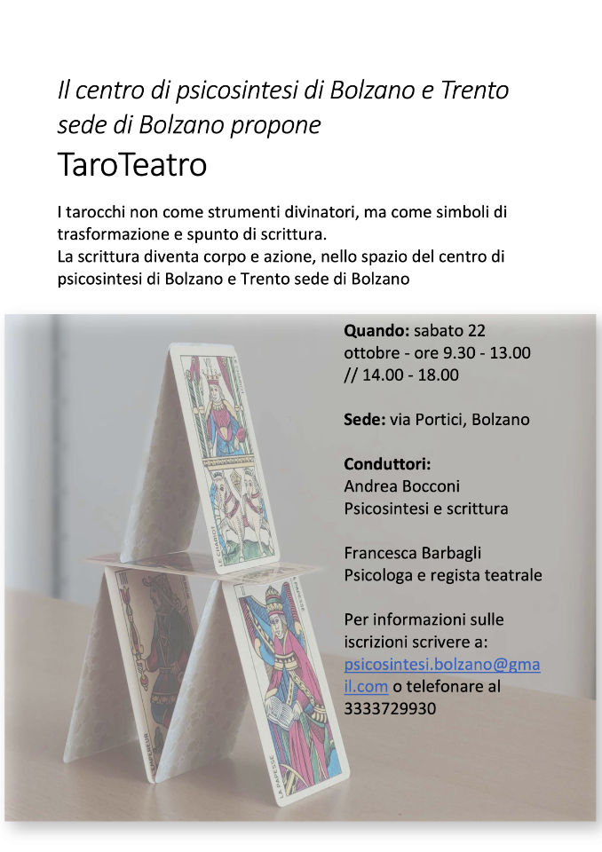 TaroTeatro - Sabato 22 ottobre 2022 a Bolzano
